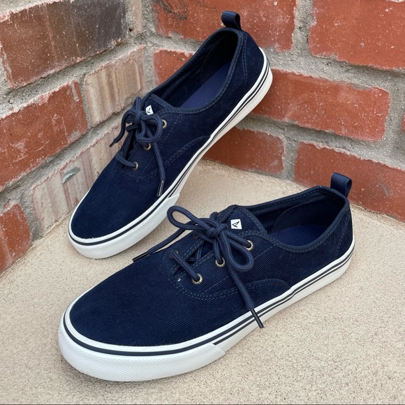 Sperry Women’s Crest CVO Corduroy Navy Sneakers Sz 11 - Picture 4 of 9